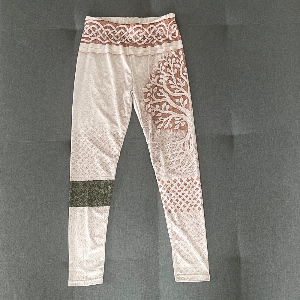 Patterned Leggings with Tree Design